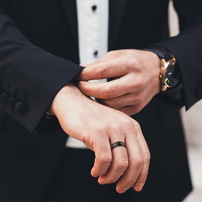 Tungsten 18K Gold Men's Ring