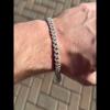 Moissanite VVS 8mm 925 Sterling Silver Cuban Link Bracelet - Glamcura.co.uk