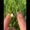 Vintage Yellow Gold Princess Cut Moissanite Mens Wedding Band -Glamcura.co.uk