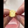 Unisex Mini Initial Yellow Gold S925 Silver Belt Buckle Ring Personalized Gifts - Glamcura.co.uk